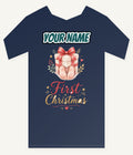 Baby Feet First Christmas Personalised Kids and Baby Christmas Tee