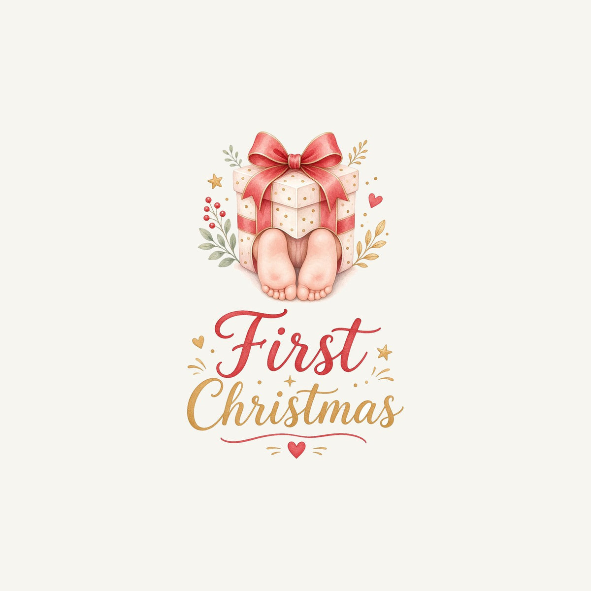 Baby Feet First Christmas Personalised Christmas Mug