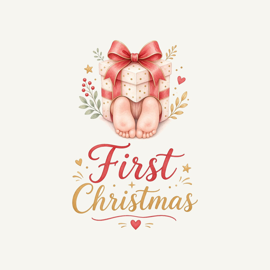 Baby Feet First Christmas Personalised Christmas T-Shirt and Hoodie
