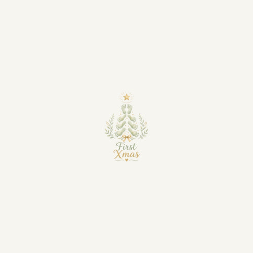 Baby Footprint Christmas Tree Personalised Beach Towel