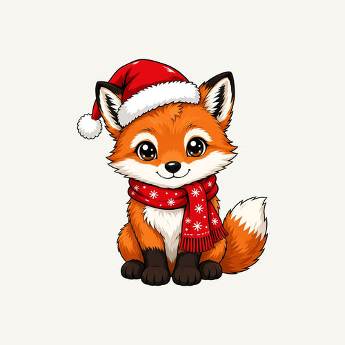 Baby Fox In Santa Hat Personalised Santa Sack