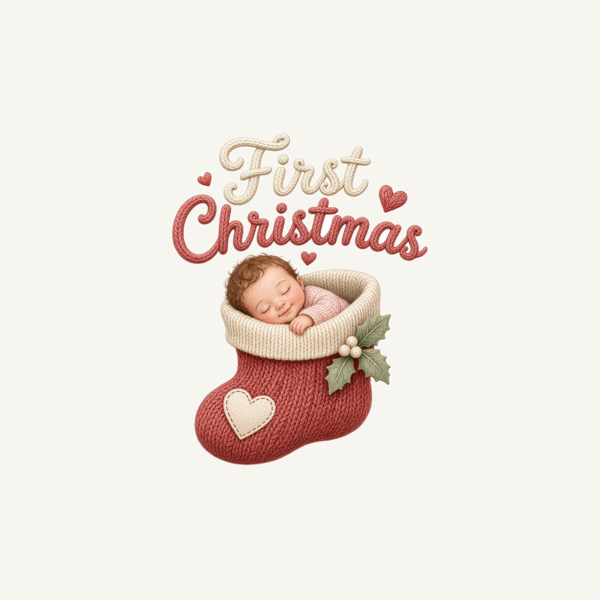 Baby In A Christmas Stocking Personalised Christmas Mug