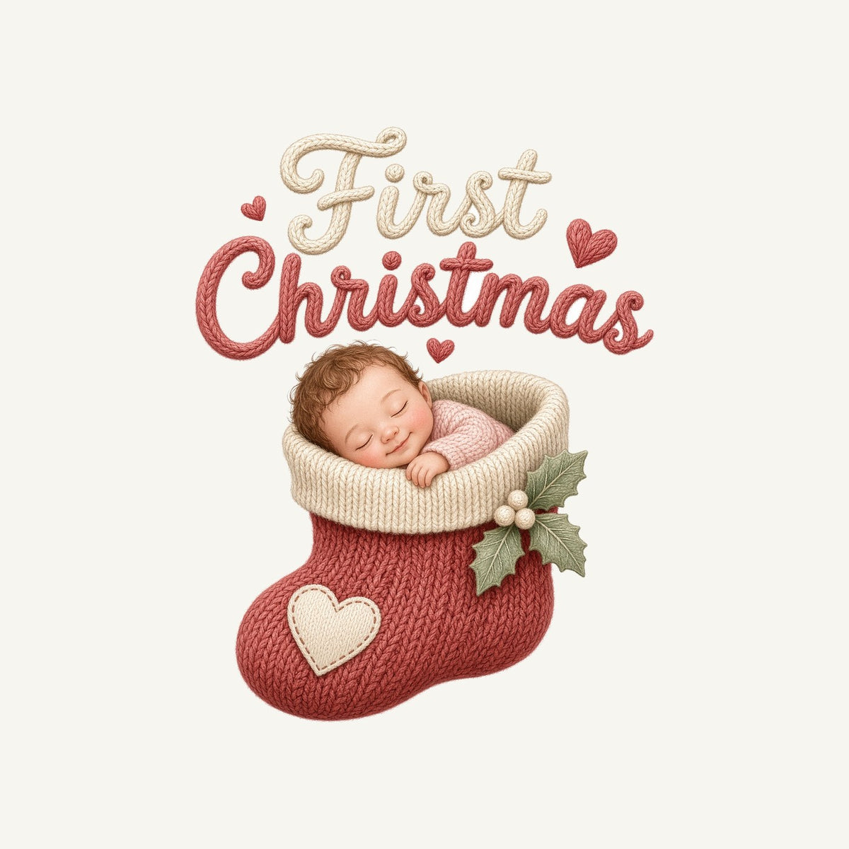 Baby In A Christmas Stocking Personalised Santa Sack
