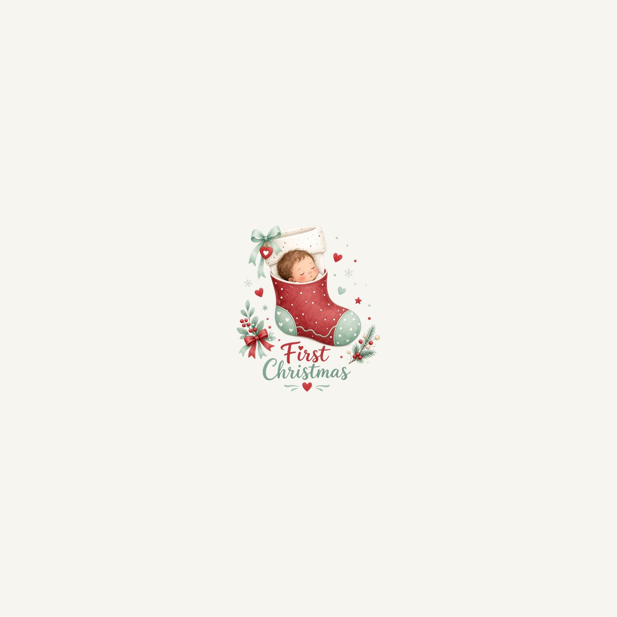 Baby in a Stocking Personalised Beach Towel
