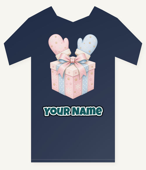 Baby Mittens Gift Box Personalised Kids Tee and Baby Bodysuit