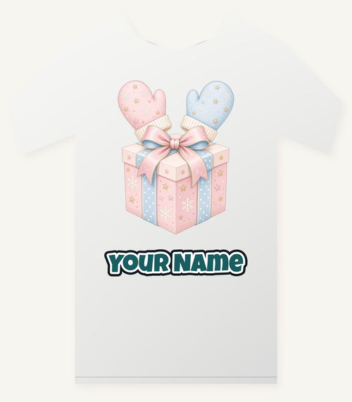 Baby Mittens Gift Box Personalised Christmas T-Shirt and Hoodie