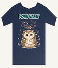 Baby Owl First Christmas Personalised Kids and Baby Christmas Tee