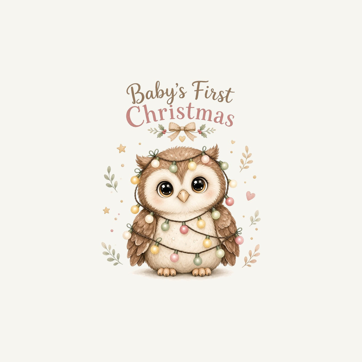 Baby Owl First Christmas Personalised Christmas Mug