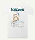 Baby Owl First Christmas Personalised Christmas T-Shirt and Hoodie