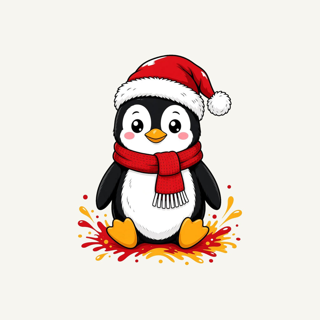 Baby Penguin in Santa Hat Personalised Santa Sack