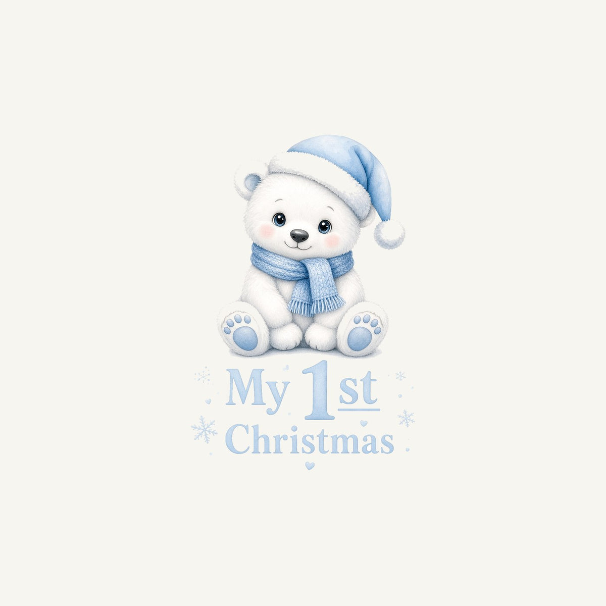 Baby Polar Bear First Christmas Personalised Christmas Mug