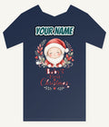 Baby Santa Wreath Personalised Kids and Baby Christmas Tee