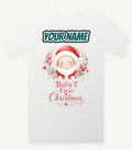 Baby Santa Wreath Personalised Christmas T-Shirt and Hoodie