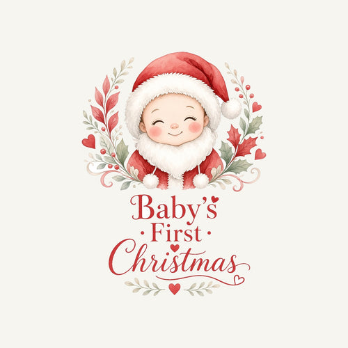 Baby Santa Wreath Personalised Santa Sack