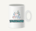 Baby's First Christmas Cot and Tree Personalised Christmas Mug