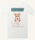 Baby's First Christmas Fawn Personalised Christmas T-Shirt and Hoodie