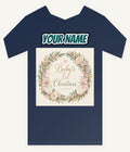 Baby's First Christmas Wreath Personalised Kids and Baby Christmas Tee