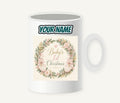 Baby's First Christmas Wreath Personalised Christmas Mug