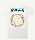 Baby's First Christmas Wreath Personalised Christmas T-Shirt and Hoodie