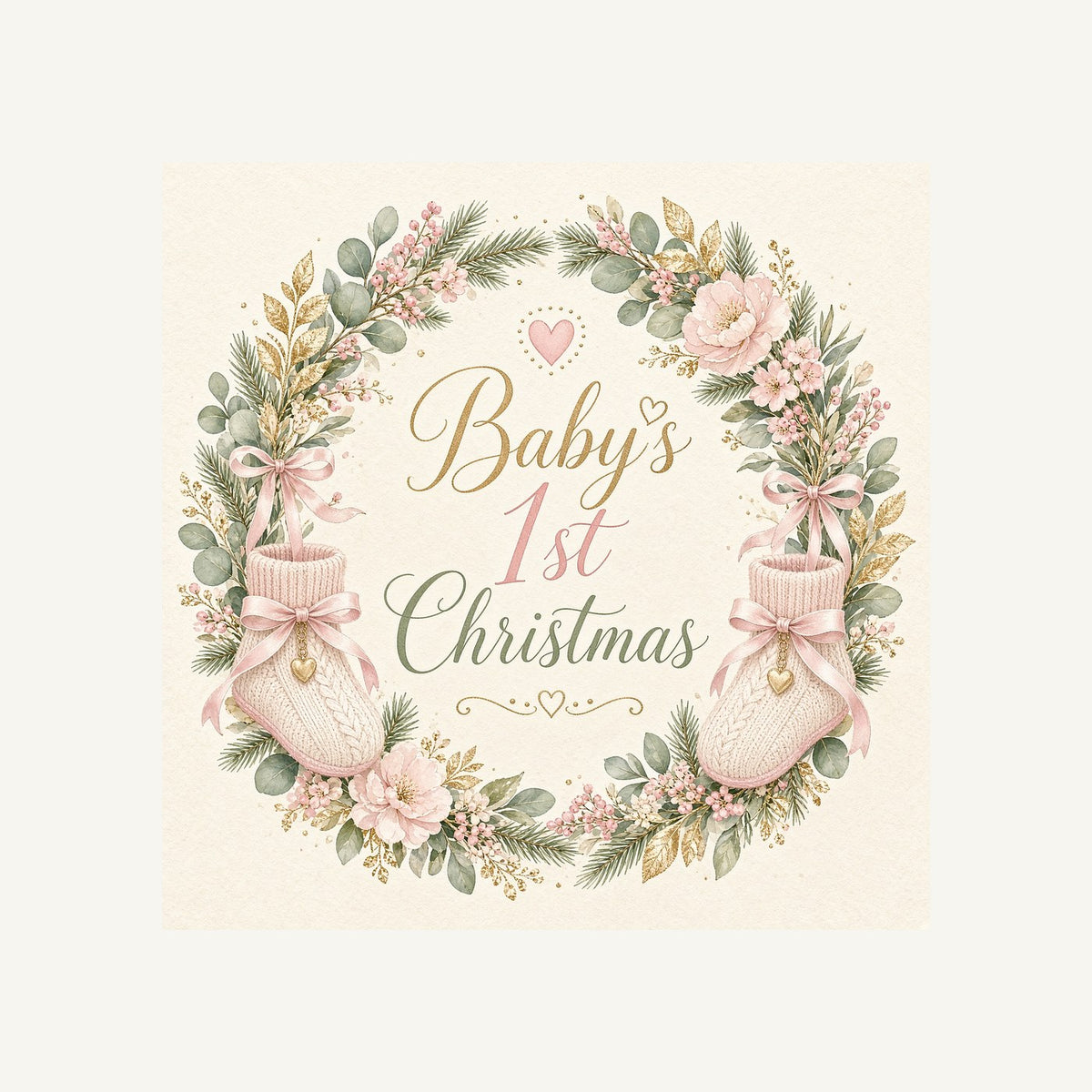 Baby's First Christmas Wreath Personalised Santa Sack
