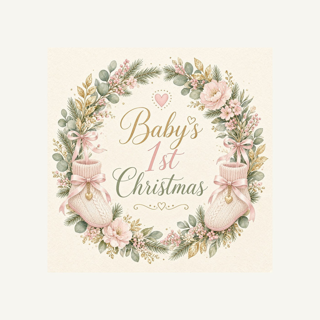 Baby's First Christmas Wreath Personalised Santa Sack