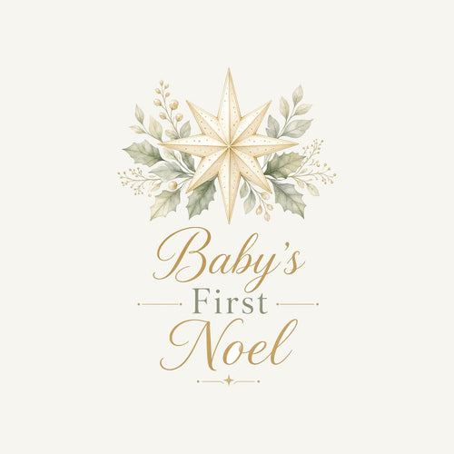 Baby's First Noel Star Personalised Kids and Baby Christmas Tee