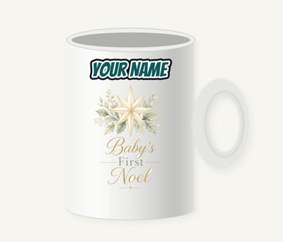 Baby's First Noel Star Personalised Christmas Mug