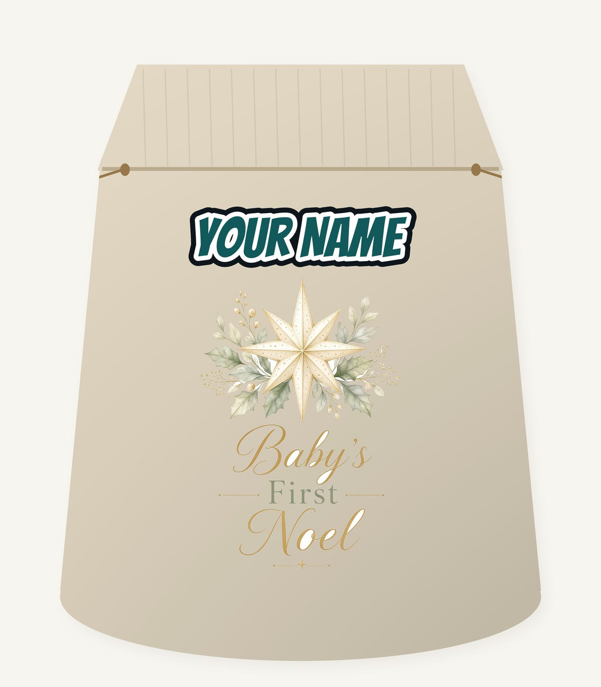 Baby's First Noel Star Personalised Santa Sack