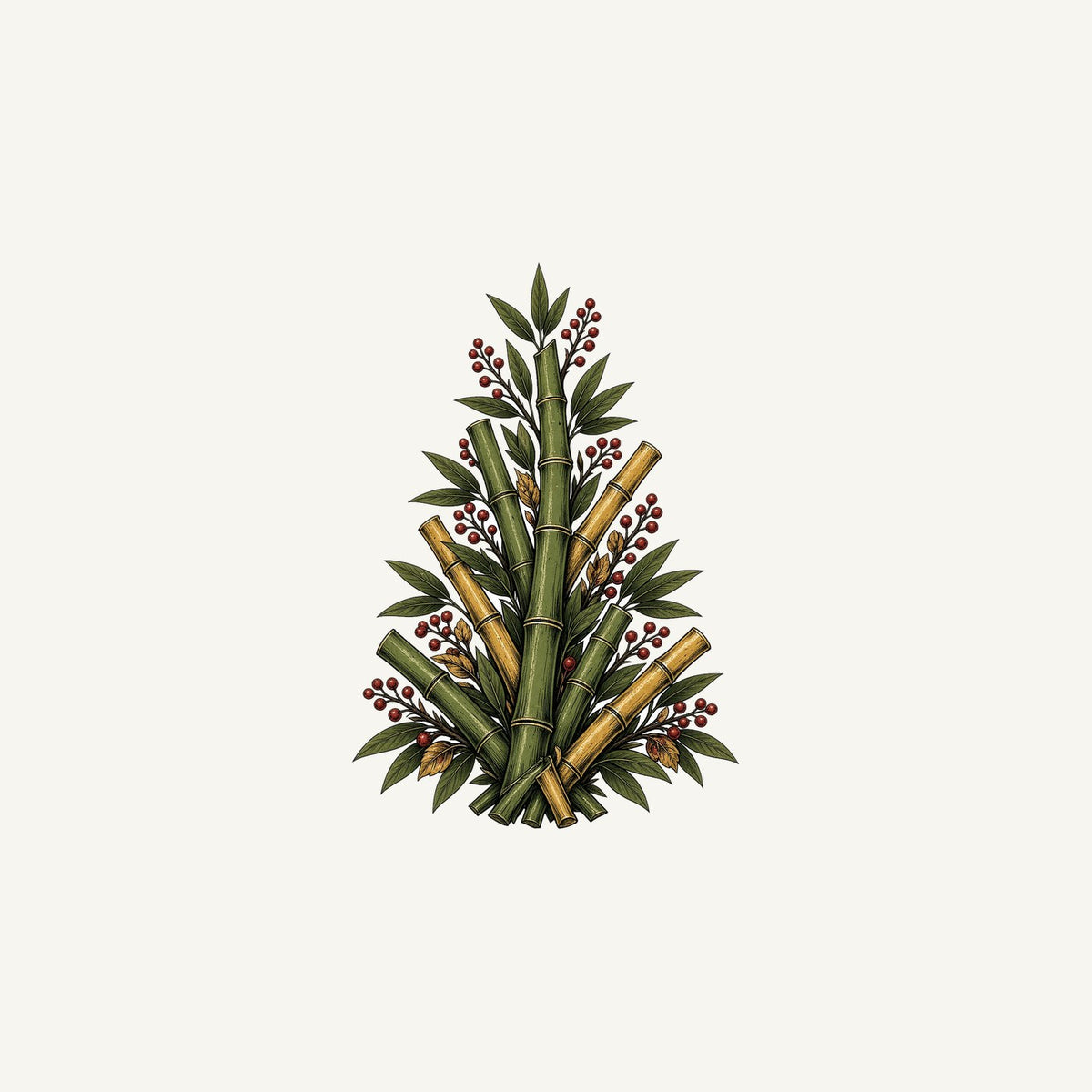 Bamboo Christmas Tree Personalised Christmas Mug
