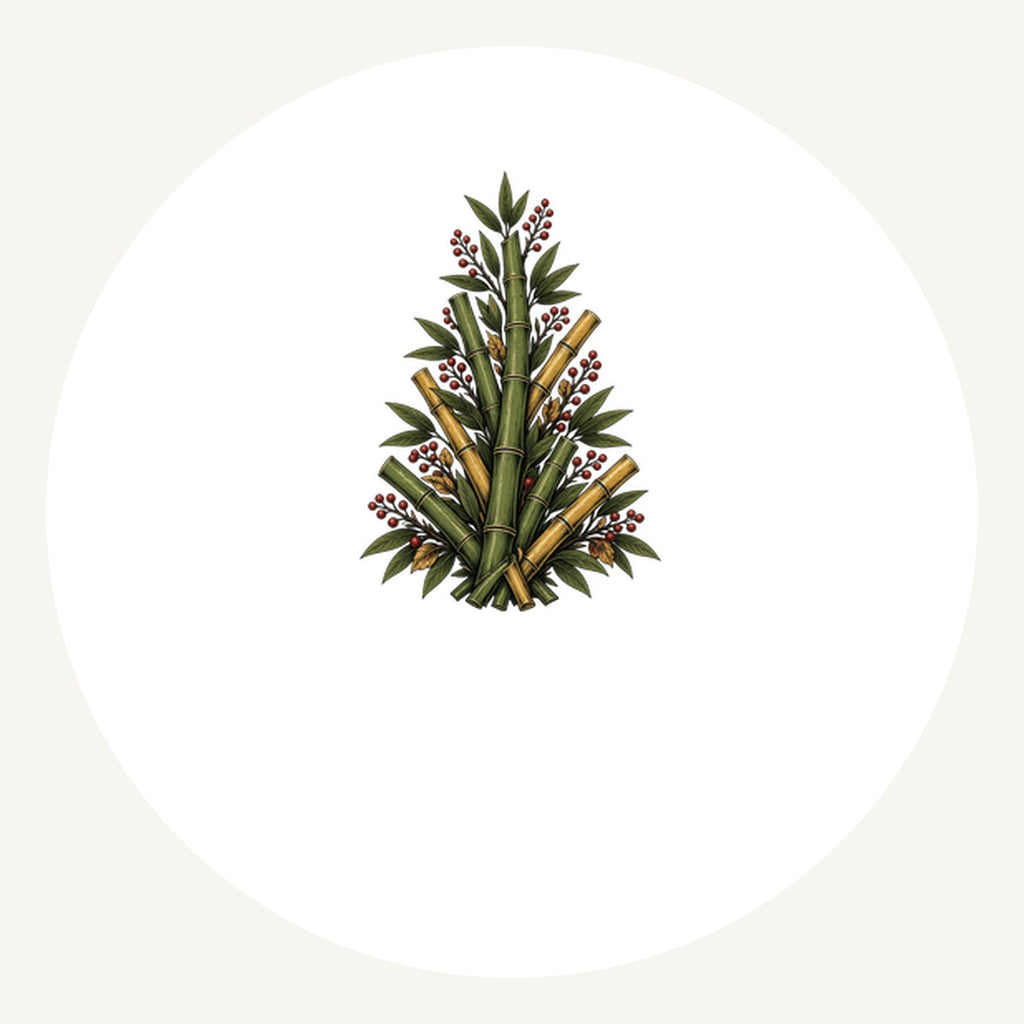 Bamboo Christmas Tree Personalised Pewter Christmas Ornament