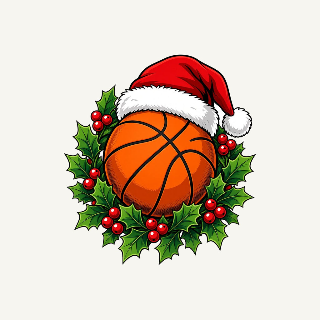 Basketball In Santa Hat Personalised Santa Sack