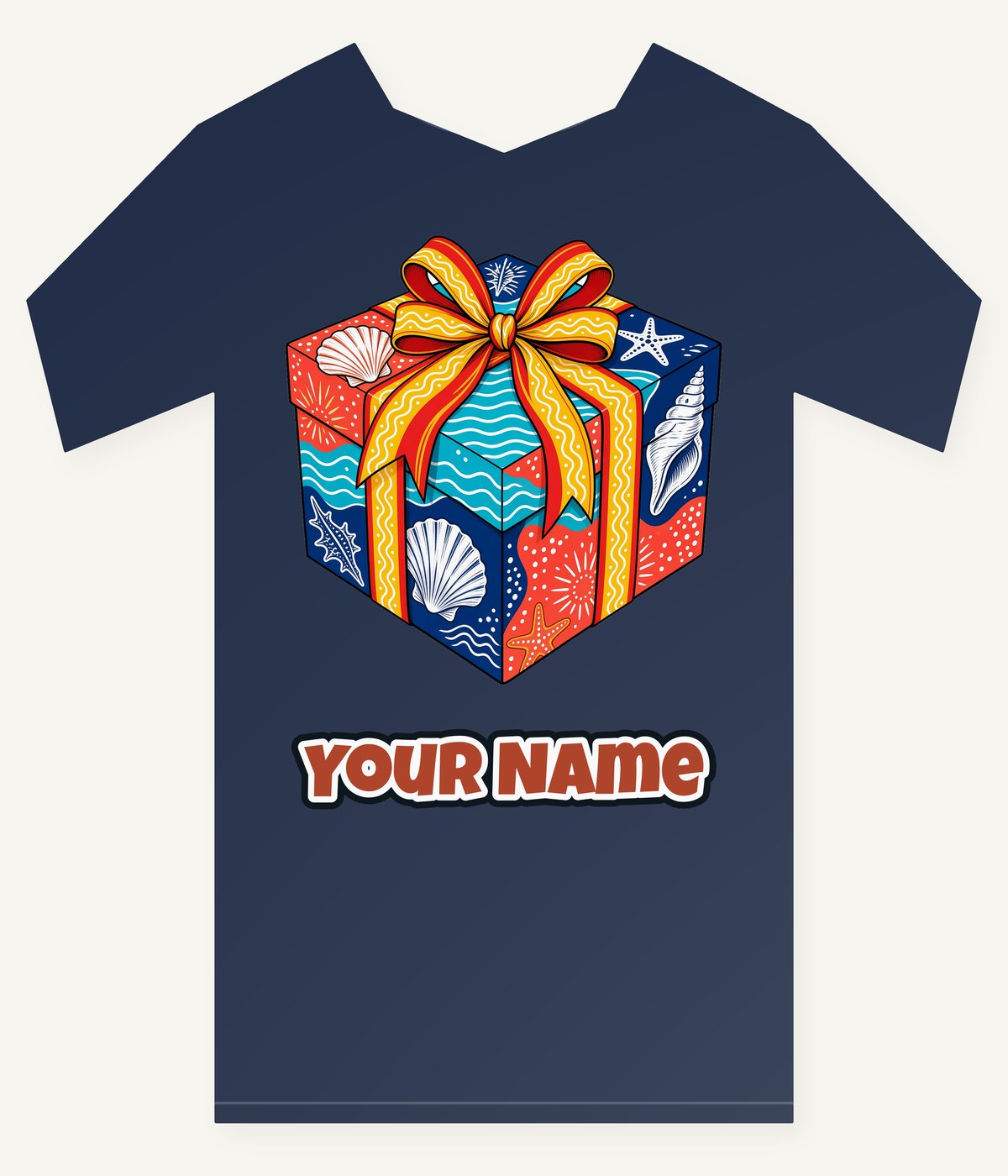 Beach Shells Gift Box Personalised Kids Tee and Baby Bodysuit