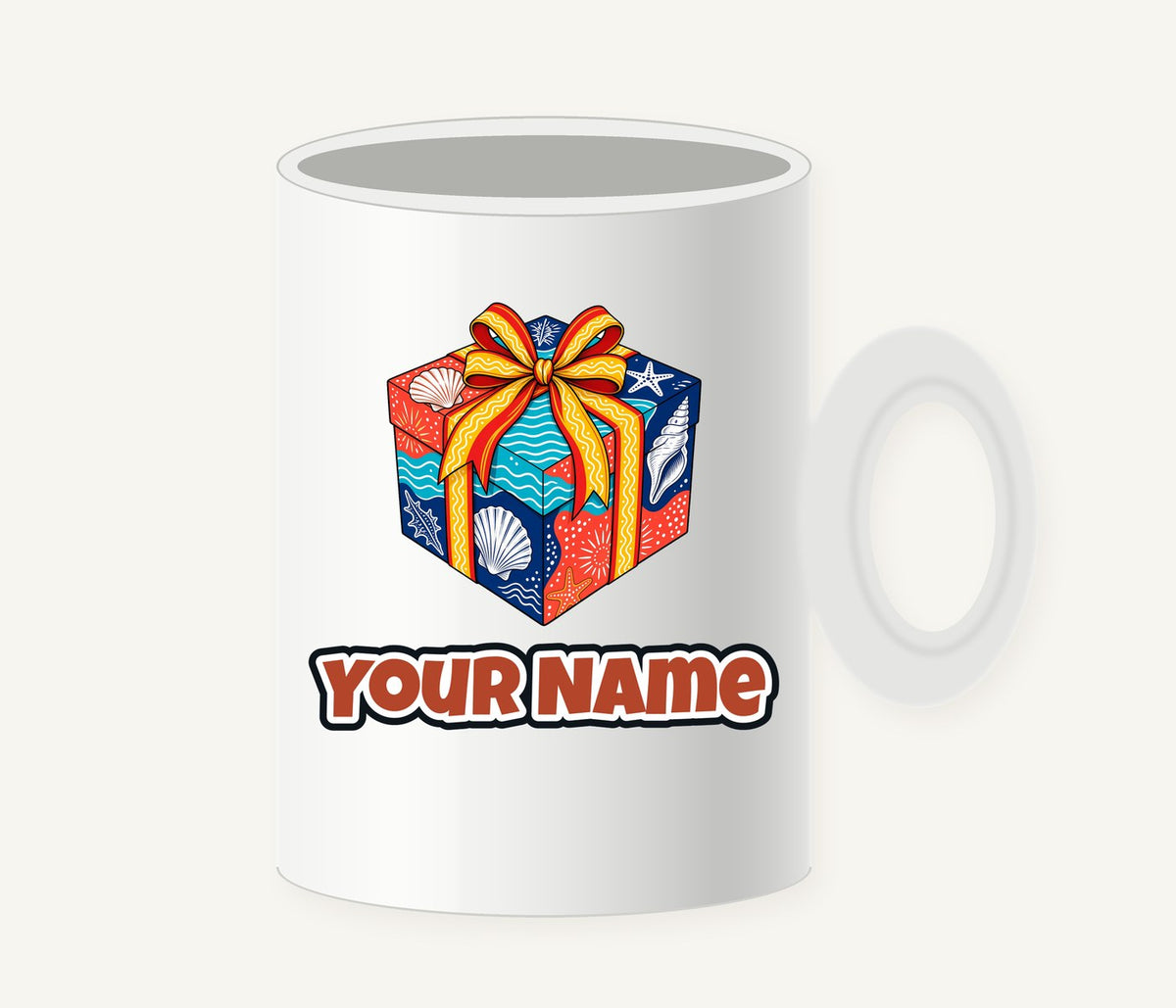 Beach Shells Gift Box Personalised Christmas Mug