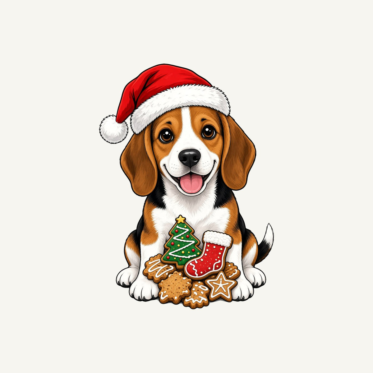 Beagle Christmas Personalised Christmas Pet Bandana, Cat or Dog