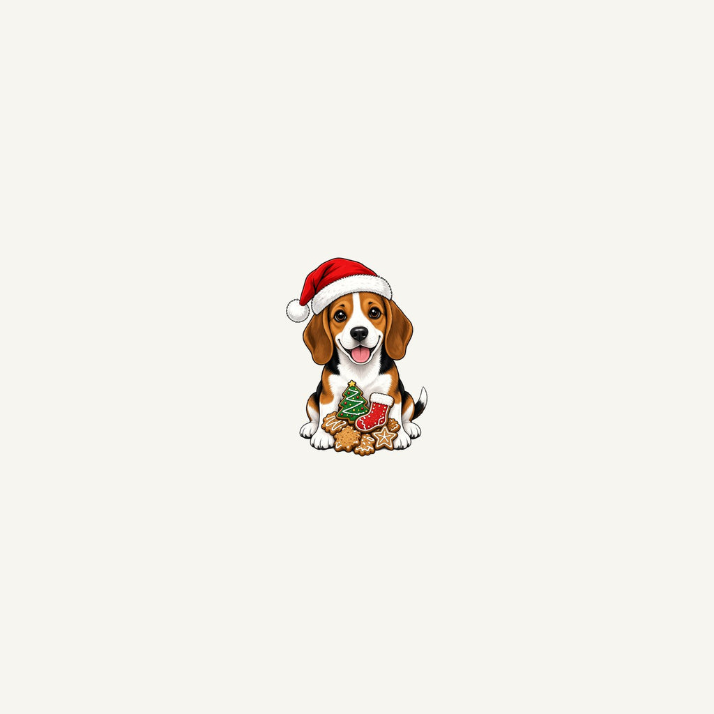 Beagle Christmas Personalised Beach Towel