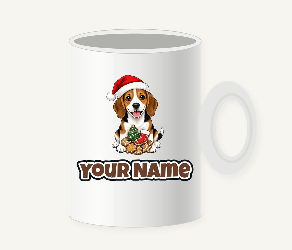 Beagle Christmas Personalised Christmas Mug