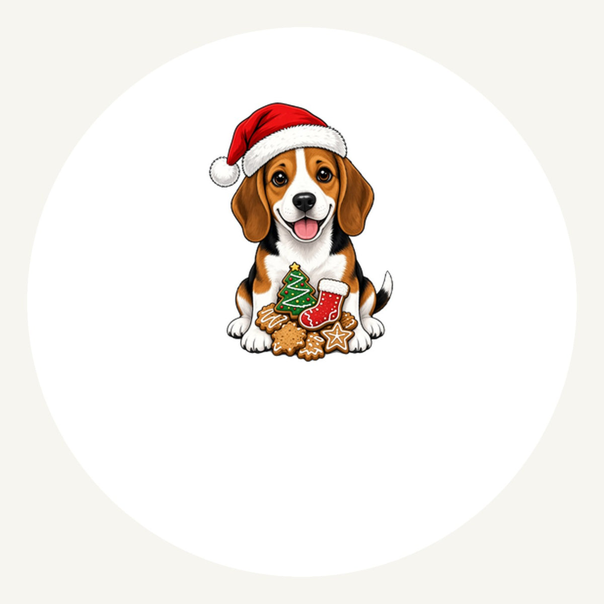 Beagle Personalised Pewter Christmas Ornament