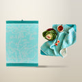 Bedding House Van Gogh Fleurir Tea Towel, Blue, 50 x 70 cm, on a plain cream background