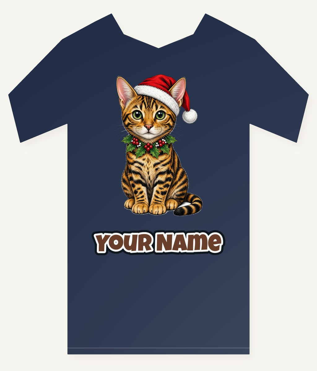 Bengal Christmas Personalised Kids Tee and Baby Bodysuit