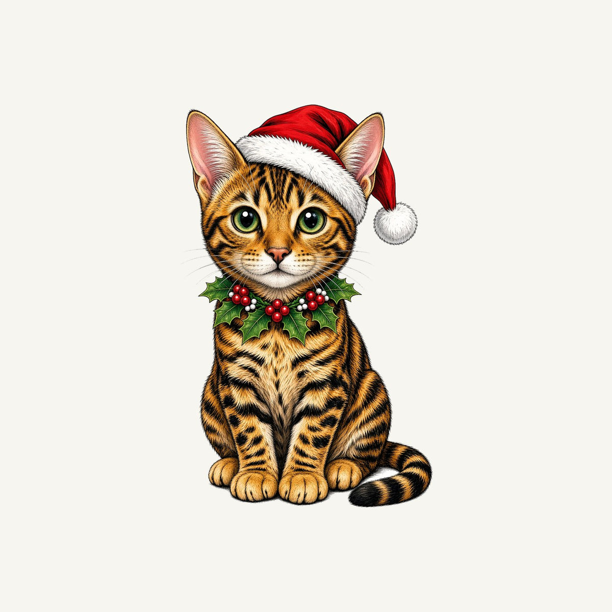 Bengal Christmas Personalised Kids Tee and Baby Bodysuit