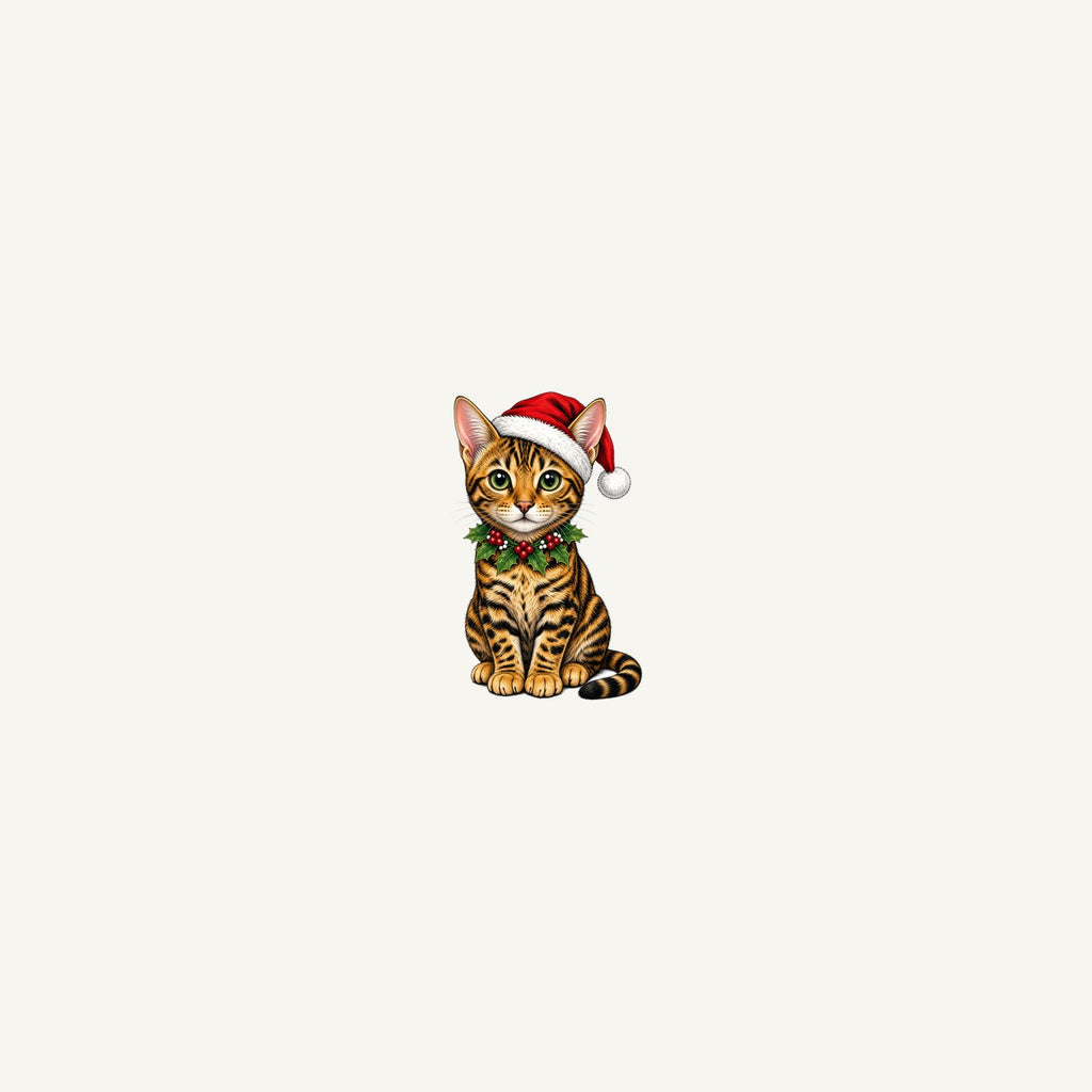 Bengal Christmas Personalised Beach Towel