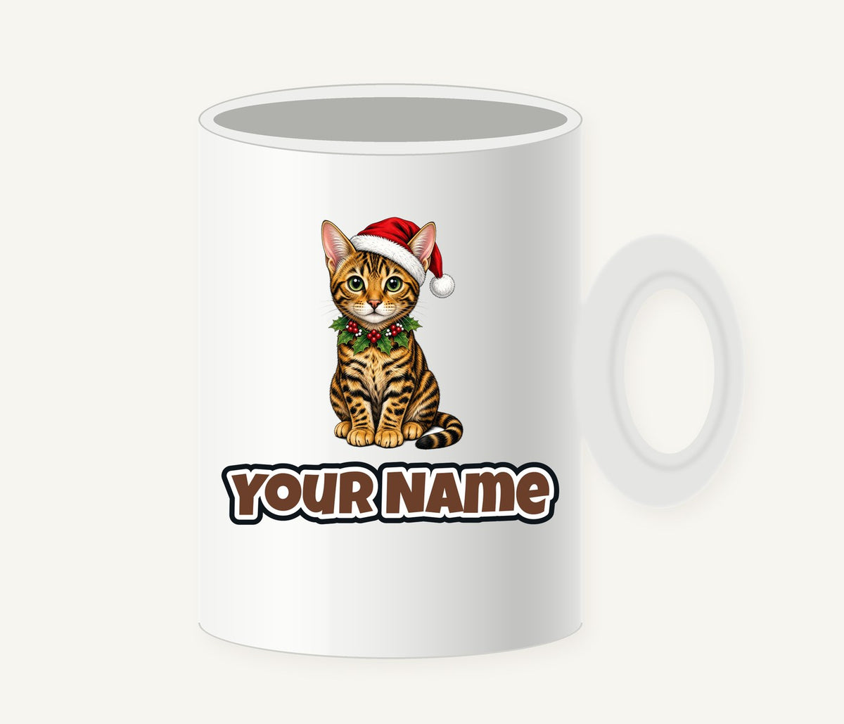 Bengal Christmas Personalised Christmas Mug