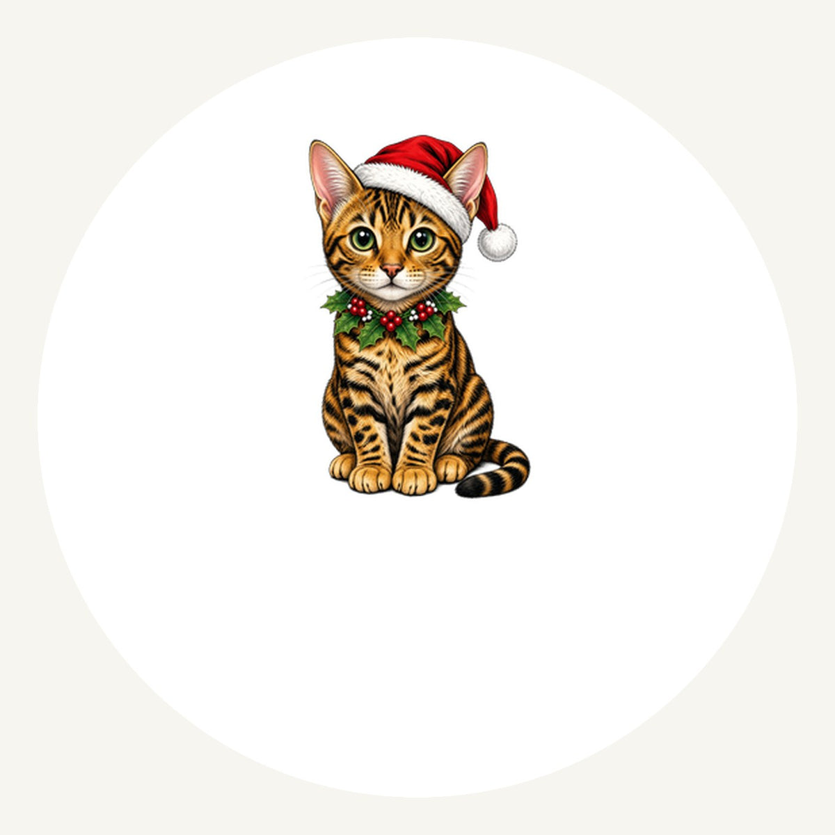 Bengal Personalised Pewter Christmas Ornament