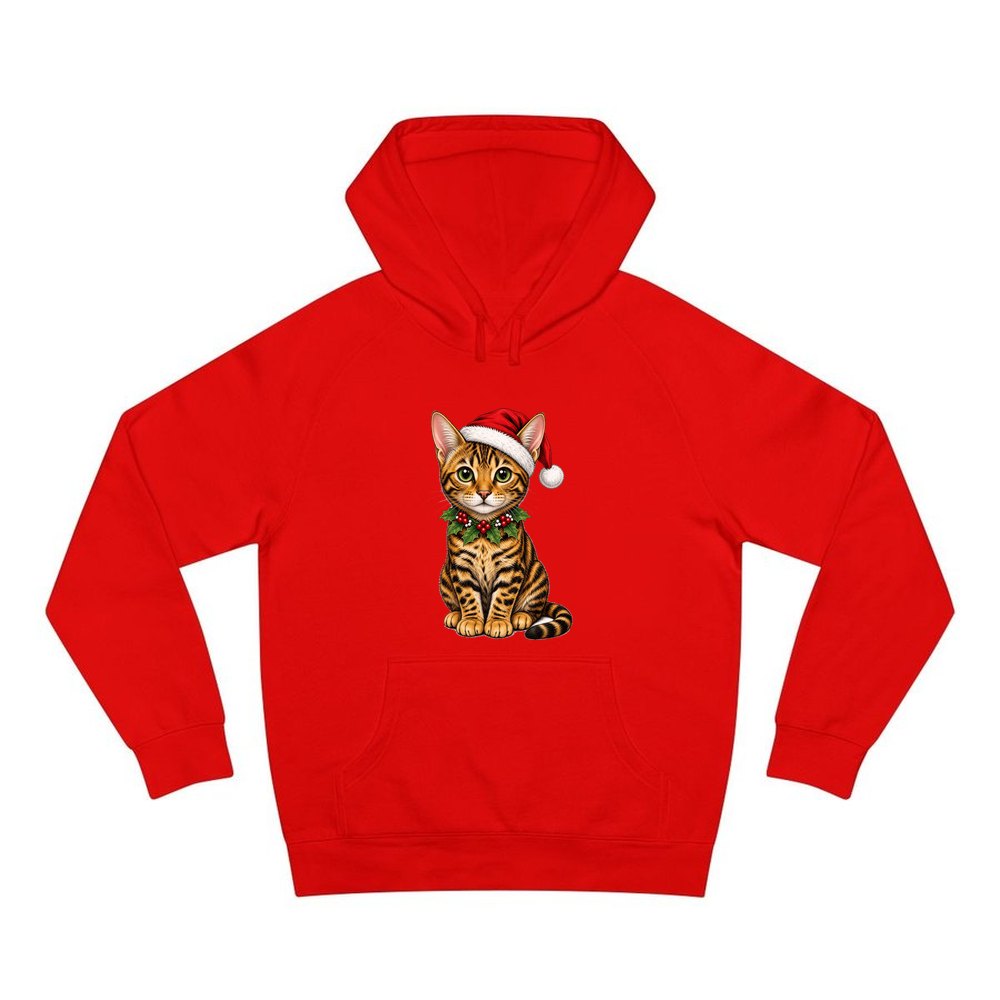 Bengal personalised Christmas hoodie in red