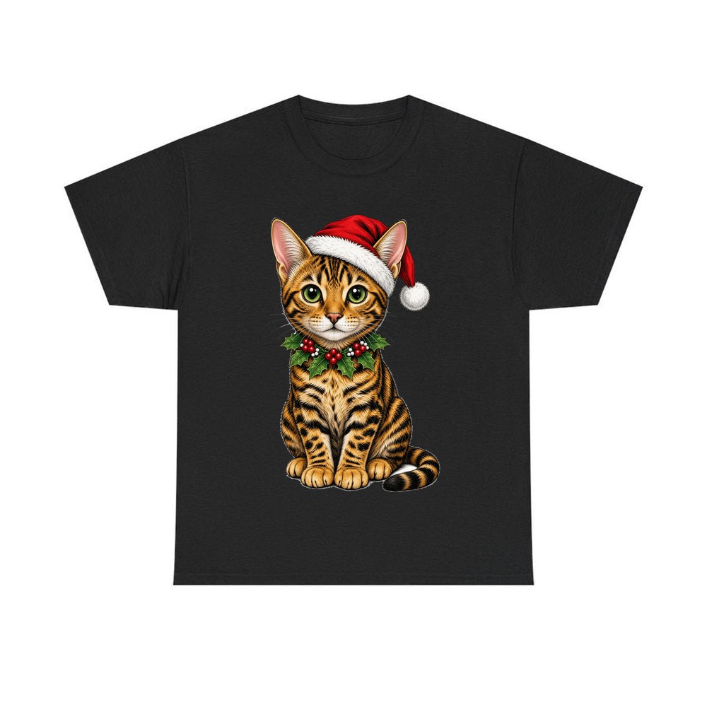 Bengal personalised Christmas T-shirt in black
