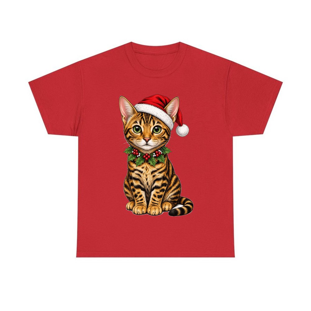 Bengal personalised Christmas T-shirt in red