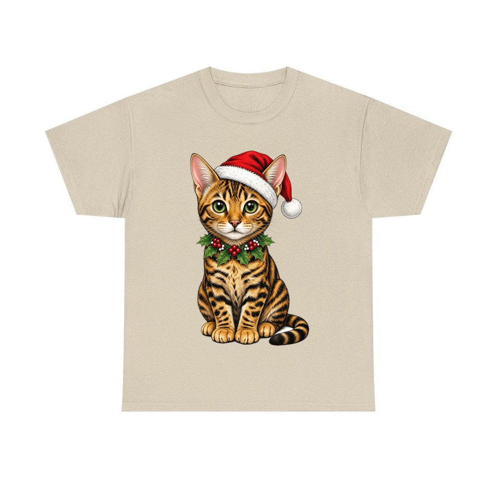 Bengal personalised Christmas T-shirt in sand