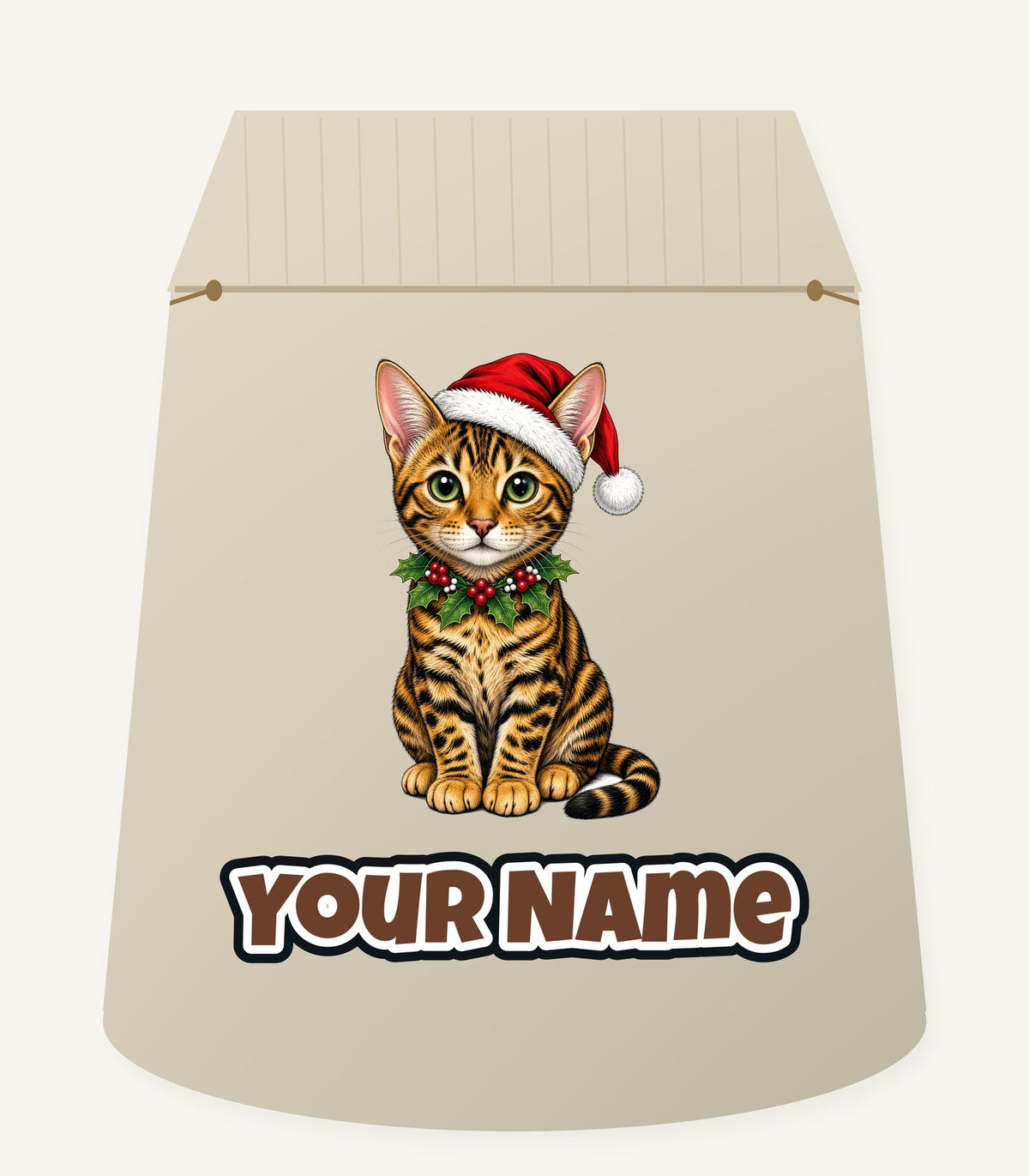 Bengal Christmas Personalised Santa Sack