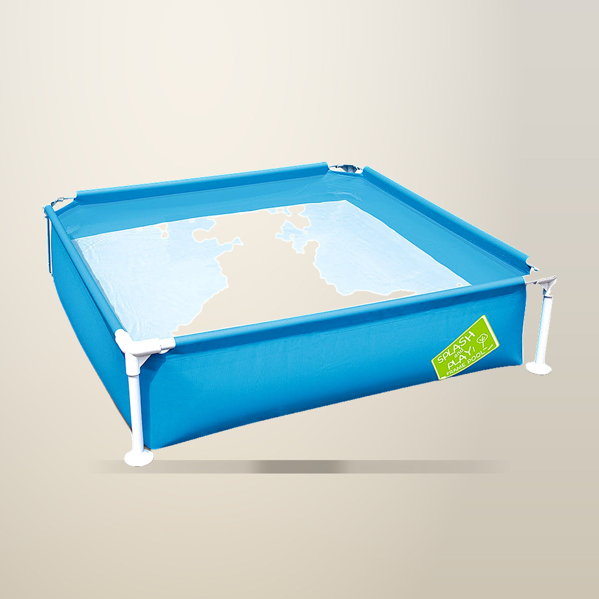 Bestway Square Kids Pool, 122 x 122 cm, on a plain cream background