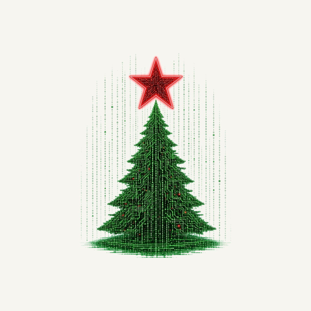 Binary Code Christmas Tree Personalised Kids and Baby Christmas Tee